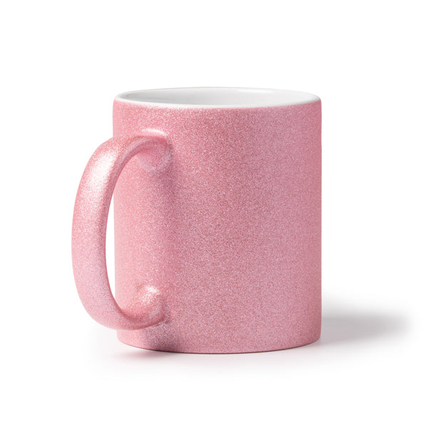 TAZA SUBLIMACIÓN PURPURINA ROSA